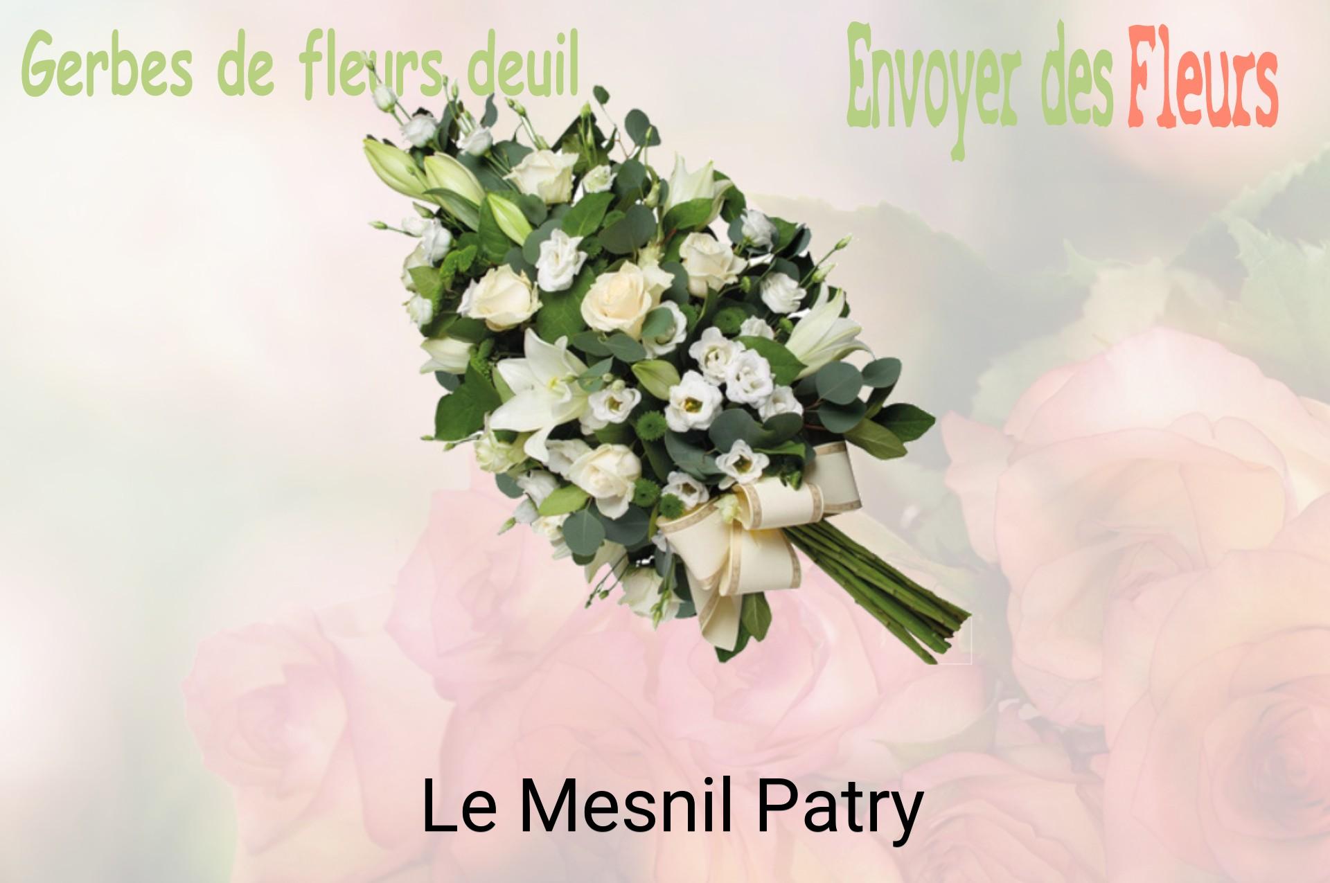 Gerbe de fleurs de deuil livrée à Le Mesnil-Patry